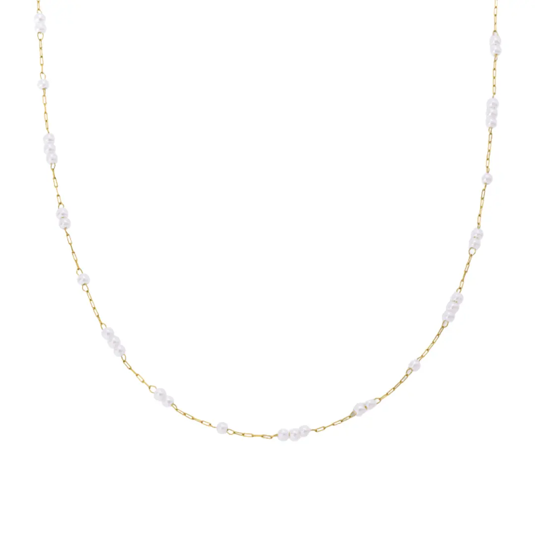 EVRY JEWELS Gold or Silver Plated Women's Hypoallergenic Marilyn Necklace