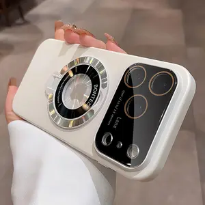 Instant 17 large window magnetic integrated folding stand PC spray matte with lens protection shockproof phone case suitable for iPhone 17 16 15 14 13 12 11 Pro Max Air Plus compatible with MagSafe wireless charging durable phone accessory protective case