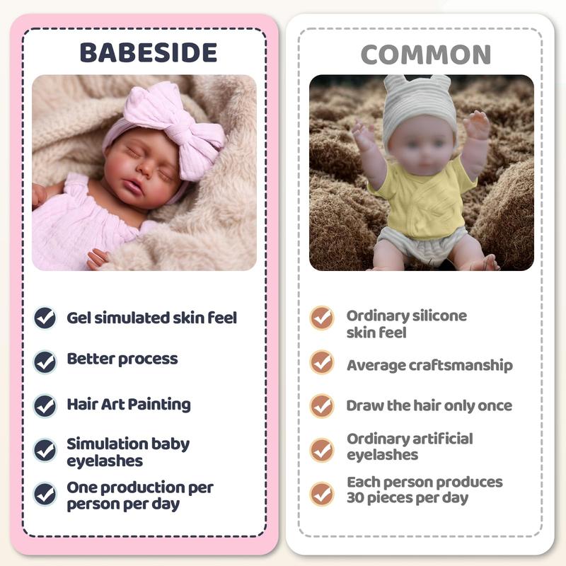 Babeside Newborn Real Life Reborn Baby Doll Dark Skin Black African American Toddler Doll Laney with Cloth Body for Kids Age 3 Rebornbabydoll