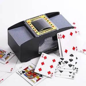 2 Deck Automatic Card Shuffler Poker Cards Shuffling Machine Casino Playing Game, Card Slots, Party Card Game