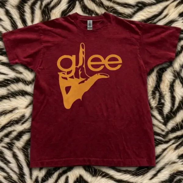 Vintage Glee Graphic T-shirt, Music Band Tee, Y2k Clothing, Gifts T_shirt, Unisex Fitted Cotton Top Menswear Womenswear
