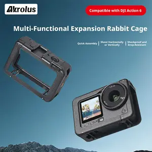 Dji Action6 Sports Camera Expansion Accessory, Rabbit Cage Frame Cold Shoe Adapter, Protective Bracket, Extension Parts
