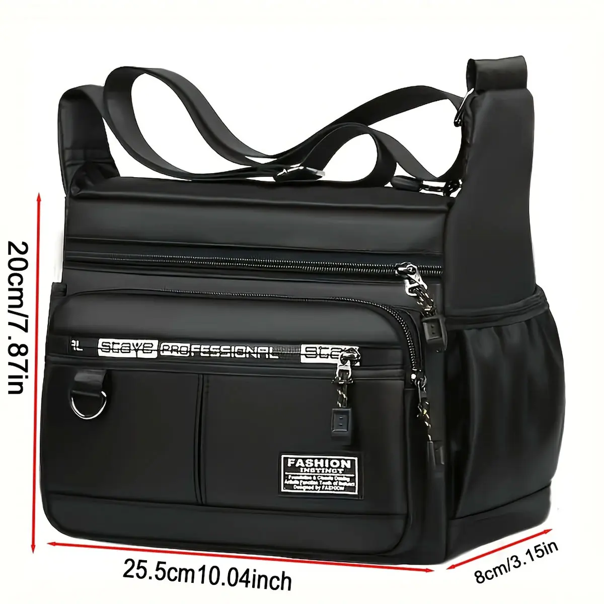 Lightweight Men's Casual Shoulder Bag with Multiple Pockets, Adjustable Strap, Zipper Closure, Polyester Lining, Ideal for Daily Commute, Chest bag, Multifunctional Portable Bag
