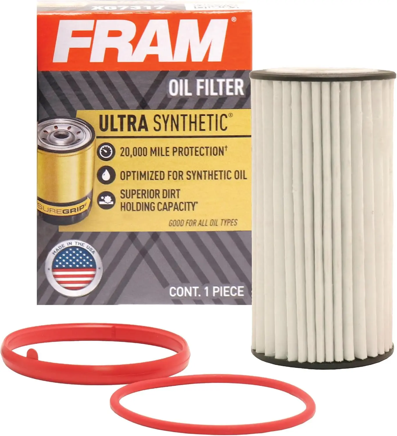 FRAM Ultra Synthetic Automotive Replacement Oil Filter XG9911, Designed for Synthetic Oil Changes Lasting up to 20k Miles (Pack of 1)