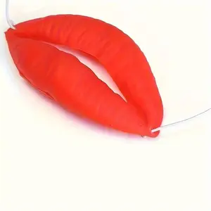 Giant Sausage Lips Costume Accessory, Fun Wedding and Novelty Event Mouth Prop, Durable Rubber, Party Supplies, 2.17 Inches X 3.94 Inches