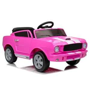 GARVEE Ride On Licensed Shelby GT350 Electric Vehicle for Toddlers with 12V Battery, Remote Control, Safety Belt, 3 Speeds, LED Lights, and Music Features