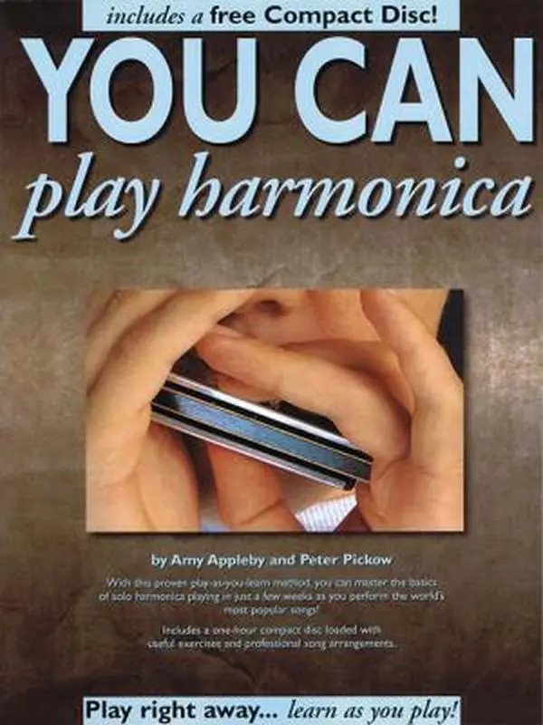 Used Harmonica Instruction Book - You Can Play Harmonica (With CD) by Peter Pickow, English Paperback for Jazz, Blues, Rock Lessons