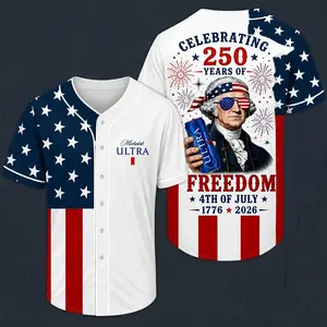 4th of July Freedom, Garment-Dye Unisex Tee, Baseball Jersey