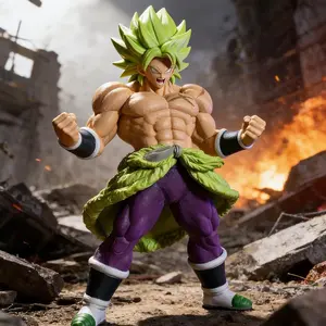 1 Pieces Dragon Ball Super Broly Figure, Legendary Super Saiyan Form with Battle Pose， Broly Collectible Statue, Dragon Ball Anime Figure with Muscular Detail，Broly Anime Figure, Dragon Ball Collectible for Fans & Display
