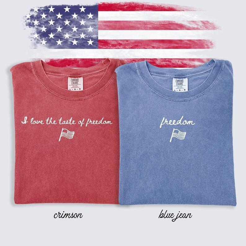 Funny Couple 4th of july Shirt Comfort Colors, Couples 4th of July Inappropriate Independence Day Matching Tees, I Love The Taste Of Freedom & Freedom Shirts Hoodie