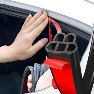 65.6FT Car Door Seal Strip Universal Rubber Weather Stripping Thick Automotive Door Soundproof Seal Self Adhesive for Noise Reduction Dust Protection 10m