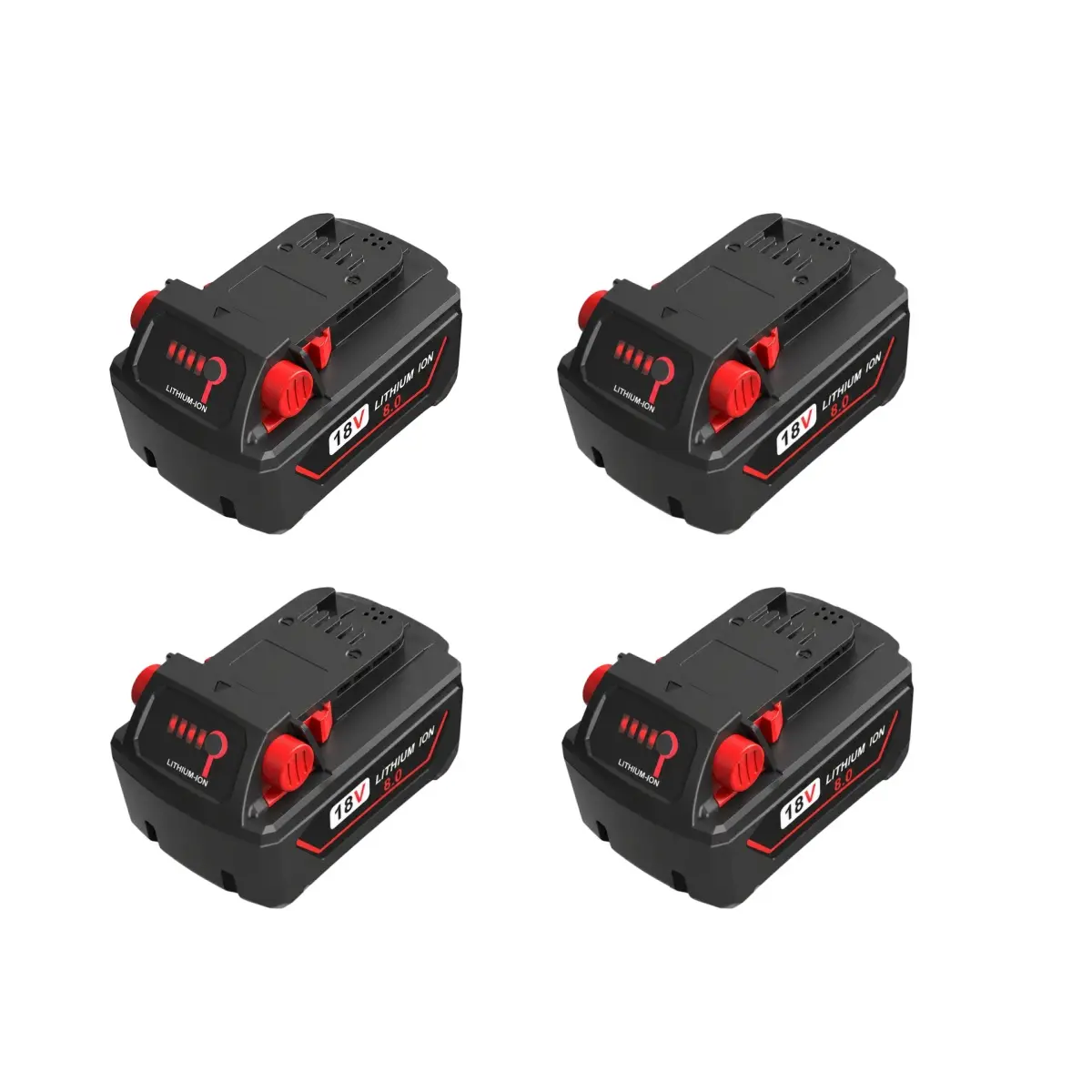 2/4 Pack 8.0Ah  M-18 replacement Batteries for Milwaukee 18V Battery Lithium High Output 48-11-1850 48-11-1862 48-11-1840 48-11-01828 48-11-1815 for M-18 Tools