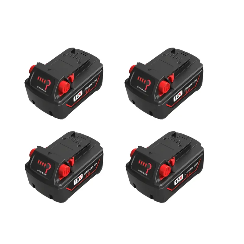 2/4 Pack 8.0Ah M-18 replacement Batteries for Milwaukee 18V Battery Lithium High Output 48-11-1850 48-11-1862 48-11-1840 48-11-01828 48-11-1815 for M-18 Tools