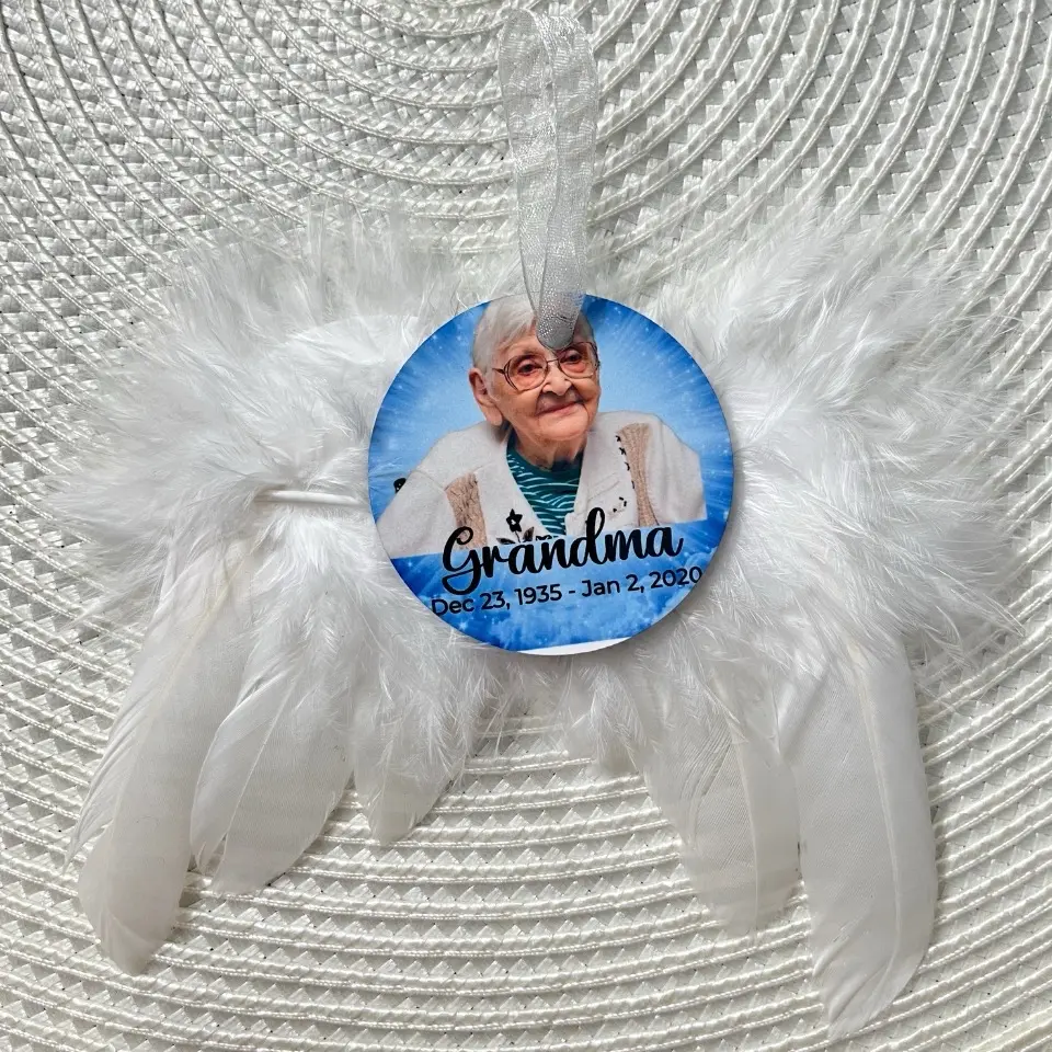 Custom Photo Angel Wings - Christmas Ornament Angel Wings