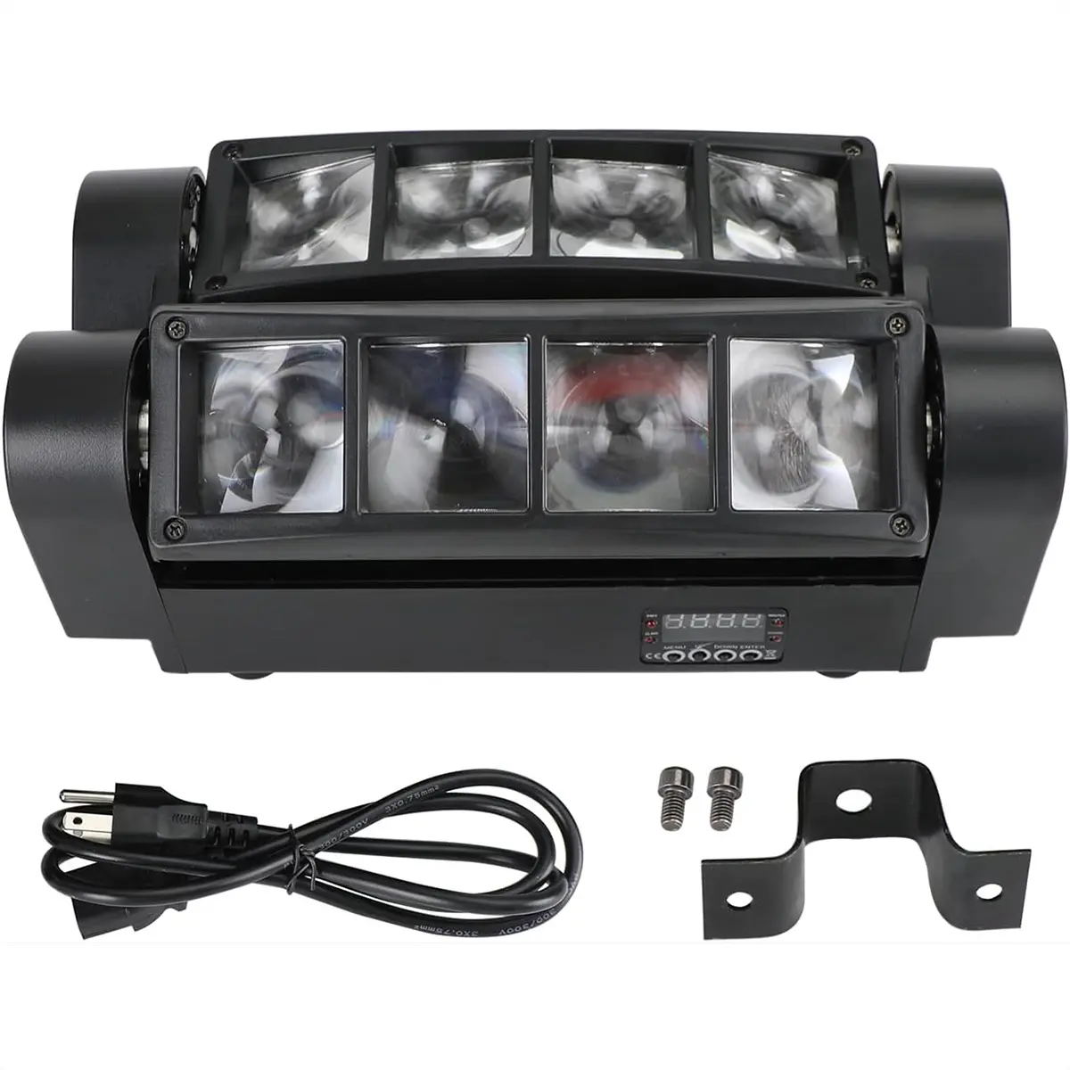 40W RGBW 4-in-1 LED Moving Head Lighting Fixture, DMX Spider Stage Light with Multiple Lighting Modes for Disco, Bar KTV