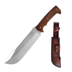 DC-53 High Carbon Steel Chef Knife - Vintage Wood Handle & Leather Sheath