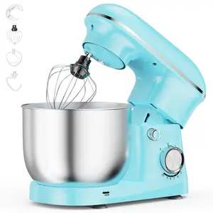 DUMOS 4.2/6.3QT Stand Mixer, 10-Speed Electric Kitchen Food Mixer with Pulse Function, Tilt-Head Baking Mixer with 304 Stainless Steel Bowl, Dough Hook, Whisk, Beater, and Multi-functional Bowl Cover