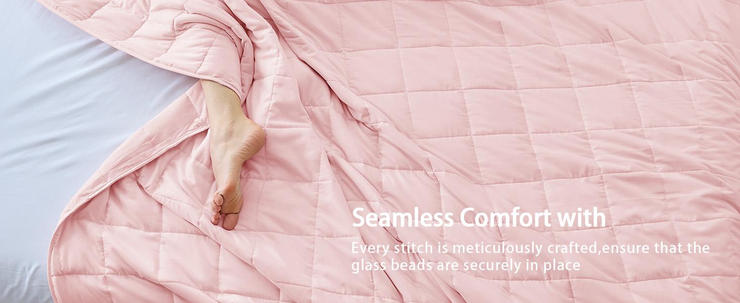 yescool Weighted Blanket for Adults,Cooling Heavy Calming Blanket for Deep Sleep,Perfect for 190-210 lbs, Queen Size Breathable Blanket with Premium Glass Bead, Machine Washable,20lbs For Stress & Anxiety