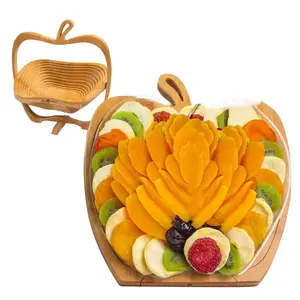 Dried Fruit Gift Basket - Bamboo Snack Box Holiday Food Tray for Birthday, Sympathy, Mom, Dad, Corporate Tray