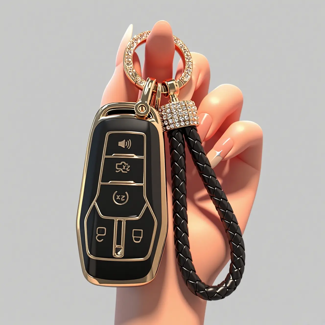 Car Key Protector Plastic Shell Case for Ford Fusion, Mustang, Explorer & Lincoln MKZ, MKC Keyless Entry Smart Fobs (2013-2017)