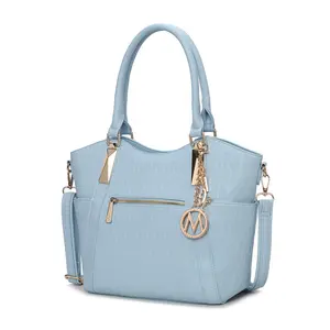 MKF Hazel Women's Tote - Modern and Stylish Zippered Vegan Leather Bag with Gold-Tone Hardware