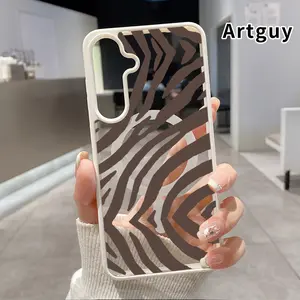Magnetic Phone case Compatible With Samsung Galaxy S23 Ultra S24 Plus FE S25 S22+ Zebra Striped Artistry Pattern Non-Yellowing Shockproof Soft Silicone Transparent Acrylic Cover Supports Wireless Charging