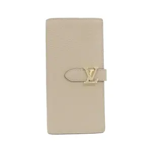 Pre-owned Louis Vuitton Calfskin Small Leather Goods LV Vertical Wallet long wallet