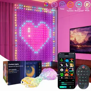 App-Controlled LED Curtain Lights with Music Mode for Rhythm-Matching Lights Smart Home Lighting