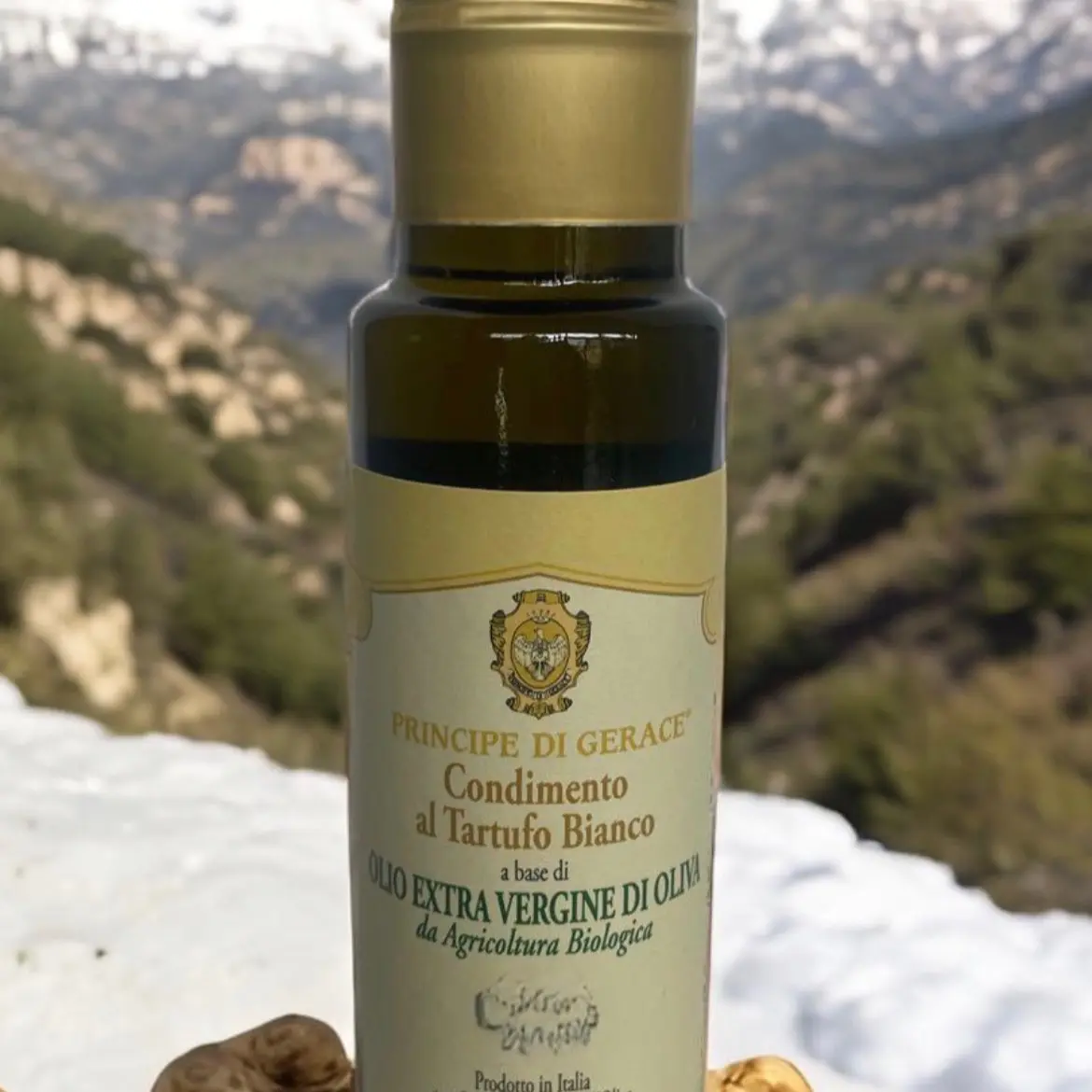 Summer Sale Organic extra virgin olive oil flavored with white truffle (100ml) Bottle