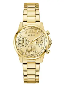 GUESS Female Gold-Tone Multifunction Watch