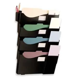 Officemate International Corp OIC21724 Starter Filing System- w-4-Pockets- 16-.63in.x4-.75in.x23-.50in.- BK