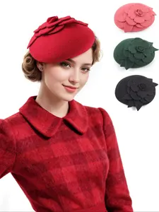 Beret Hats for Women Wool Fashion Blend French Beret for Men and Women Costume Party Fascinators High Quality Hat