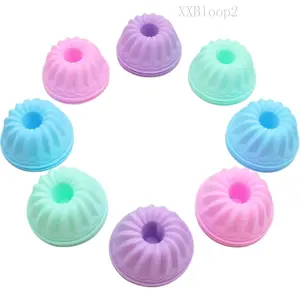 Silicone Baking Cups, Pumpkin Silicone Baking Cake Molds, Nonstick Cupcake Liners, Fancy Dessert Tray - Jelly and Muffin Cups Kitchen Supplies (12 small cups+12 large cups)