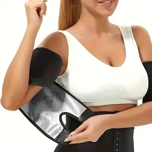 Women's Adjustable Sauna Sweat Arm Trimmer Shaping Belt Comfortable Arm Trainer Toner Cover for Workout Fitness Exercise