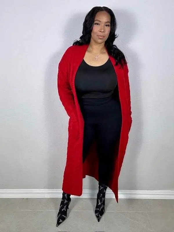 Taylor Long Sleeve Cable Knit Duster Cardigan