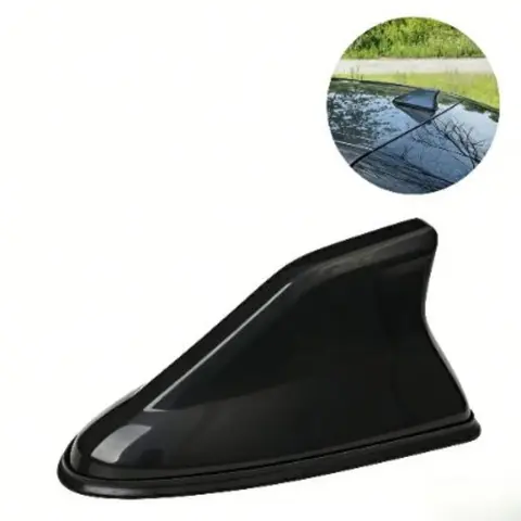 Car Shark Fin Antenna Cover, Durable Am Fm Radio Signal Reception Receiver Base for Suvs & Trucks, Aesthetic Vehicle Shark Fin Shape Cap with Tape for Easy Installation, Automotive Car Accessories
