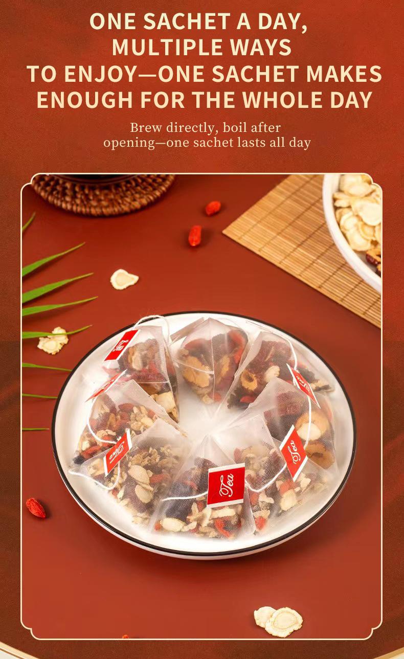 Kidney Tea Formula Ginseng Five Treasure Tea Combination Scented Tea Red  Date Wolfberry Tea Men's and Women Tea Health Dried Fruit Beverage Loaded Tea Packets   Natural, Christmas gift,Recommend to a friend-TikTokShopBlackFriday