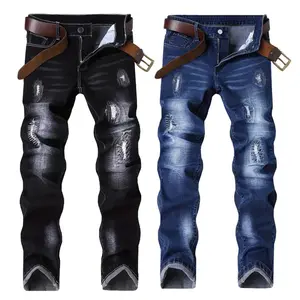 Men's slim-fit jeans - elasticated for comfort and easy daily wear - versatile long pants