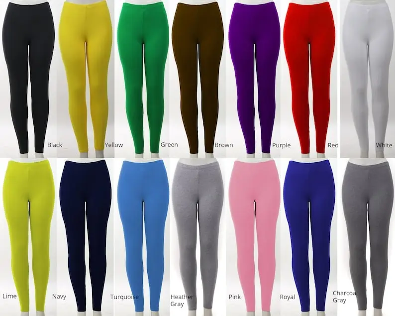 Full Length Opaque Leggings, Maxi Tights, Yoga Pants, All Purpose Leggings