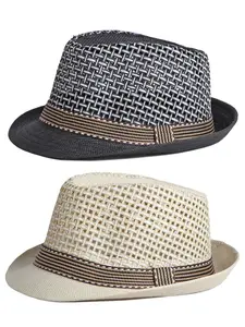 2Pack The Hat Depot Light Weight Classic Soft Cool Mesh Crushable Fedora Summer Hat