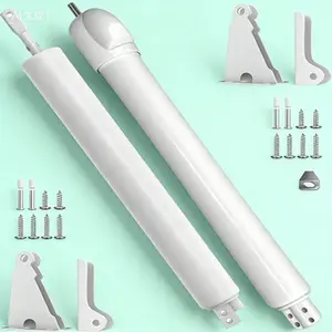 Heavy Duty Dual Door Closer System - Lasts for 10 Years - for Medium and Heavy Weight Storm Screen and Security Doors - White - Replacement or New Door Installation - Durable Automatic Closing Mechanism
