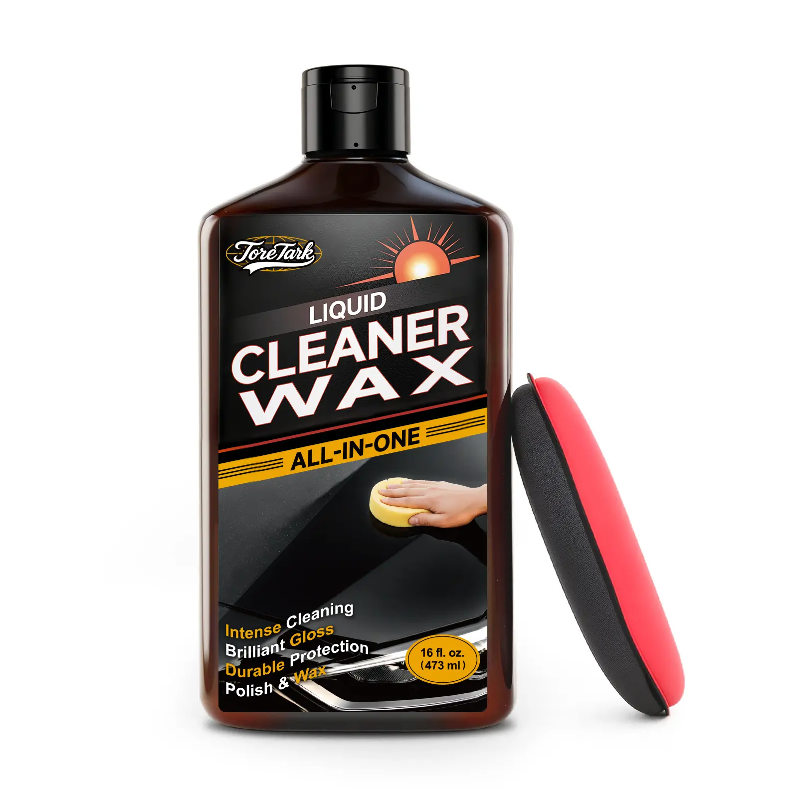 ToreTark Car paint surface cleaning liquid wax - All-in-One Formula for Intense Cleaning Brilliant Gloss & Durable Protection 16 fl oz