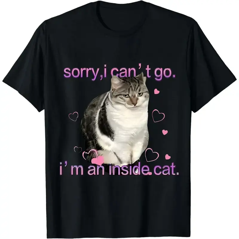 I'm an Inside Cat Y2k Funny Tee for Men and Women, Unhinged Graphic Tees, Funny Sweatshirt Exchange