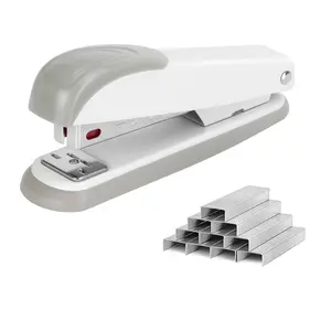 Manual Stapler with 1000 Staples, Fits 24/6-26/6 Staples, Colorful Design, Metal Body, Non-Slip Bottom, 180 Degree Opening, Desk Organizer Tool, Office Stationery Supplies