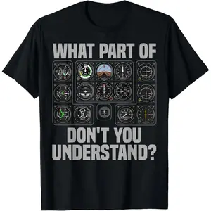 100% Cotton Funny Pilot Design For Men Women Airplane Airline Pilot T-Shirt