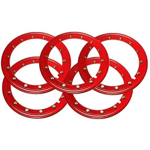 BILLET4X4 Simulated Beadlock Rings 16 inch - RED (Set of 5 - One for Your Spare Wheel Too!)