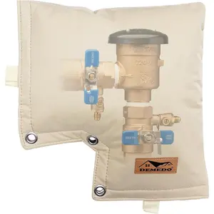 Insulated Winter Backflow Preventer Cover Pouch for Irrigation Sprinkler Backflow Valve Outdoor Faucet, Protect from Snow and Sun Exposure, Beige