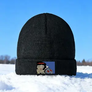 Dark Fairy Tale Princess Graphic Beanie Hat Winter Warm Knit Cap Trendy Snow Season Outdoor Headwear Casual Style Suitable for Teens Youth Adults Christmas Holiday Gift Idea