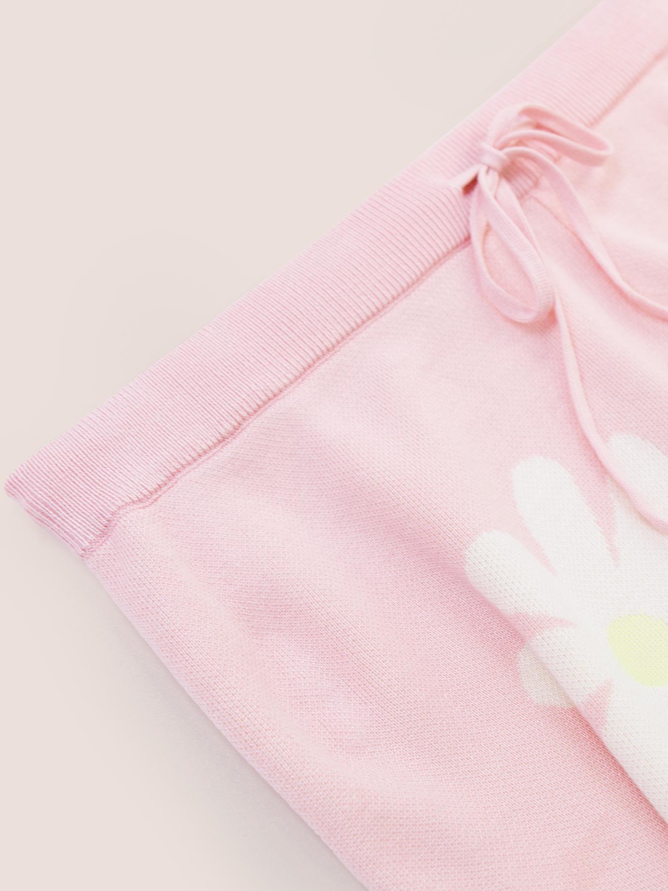 Loose Fit Floral Long Sleeve Knit Top and Short suit, Summer Comfort Essential, Boho Style, Sunflower  Print, Women's knitted long sleeved top with drawstring, women's knitted shorts with drawstring, Two-Piece Set with drawing, Casual Travel