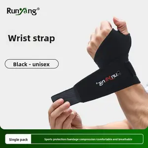 Wrap the pressurized strap, sports wrist guard, comfortable, breathable, sweat-absorbing, strength lift, fitness training, protective wrist guard cover. basketball accessories Warm Compression Knee Protection